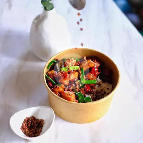Mala Chicken + Rice